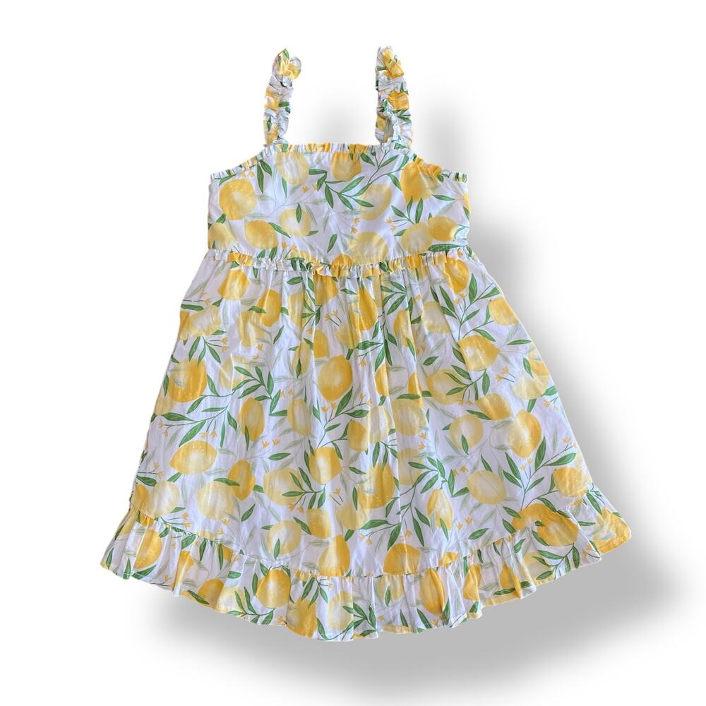 Cynthia Rowley Girls Tiered Ruffled Lemon Sundress Size US 7 Summer, Casual
